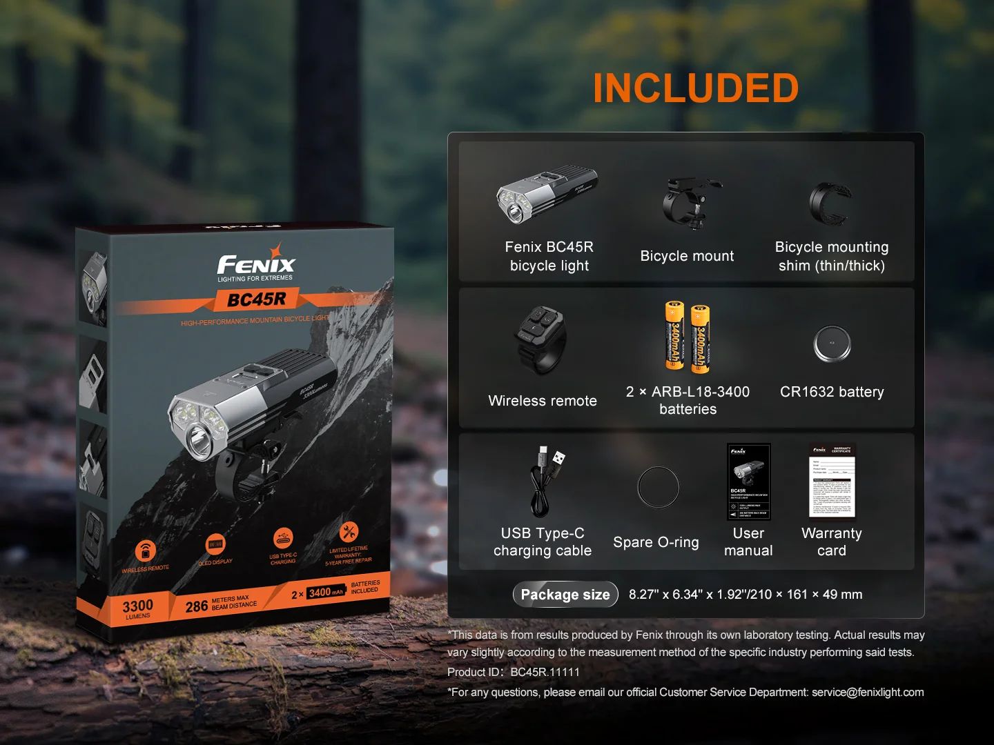 Fenix BC45R Rechargeable Bicycle Light