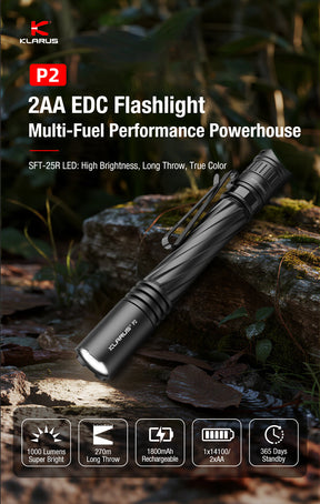 Klarus P2 EDC Penlight Flashlight