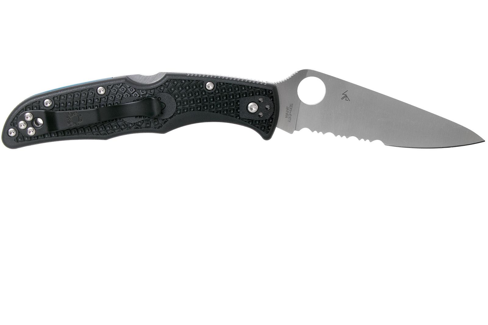 Spyderco C10FPSBKBL Endura 4 Thin Blue Line
