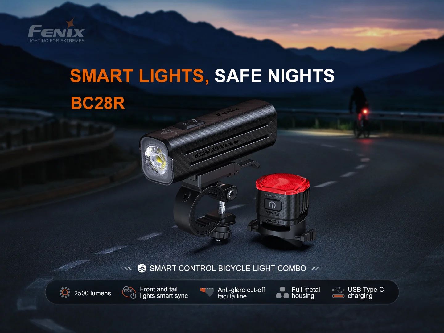 Fenix BC28R Rechargeable Bicycle Light Set