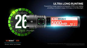 Acebeam E75 Flashlight (4500 Lumens) (4 Versions)
