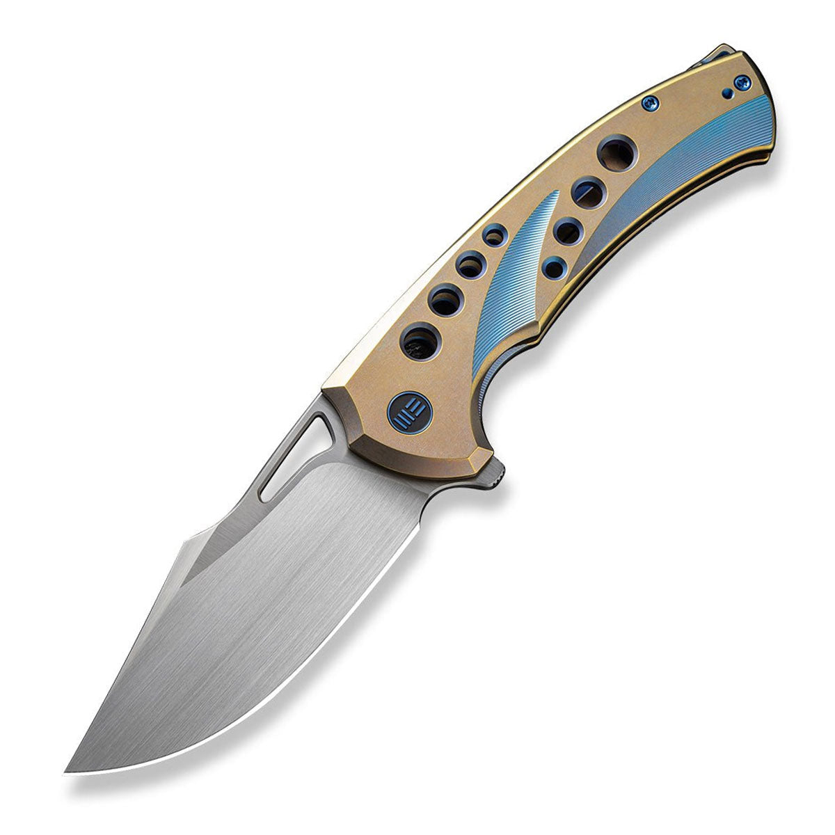 WE KNIFE WE23051-4 Swiftfin (Golden/ Blue Titanium Handle)