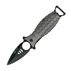 MTech MTA588 Grenade Linerlock Assisted Folding Blade (Gray Handle)