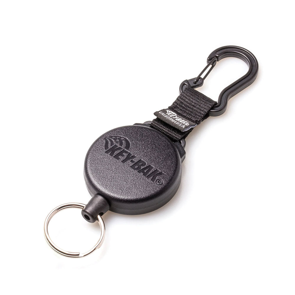 KEY-BAK SECURIT Heavy Duty Retractable Carabiner Keychain (15 Keys - 48" / 8 oz.- Cord)