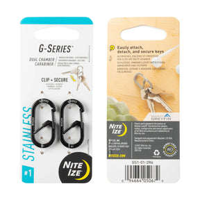 Nite Ize G-Series Dual Chamber #1 Carabiner (2 Pack)