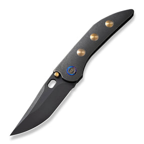 WE KNIFE WE23037-1 Attor (Black/ Golden Titanium Handle)