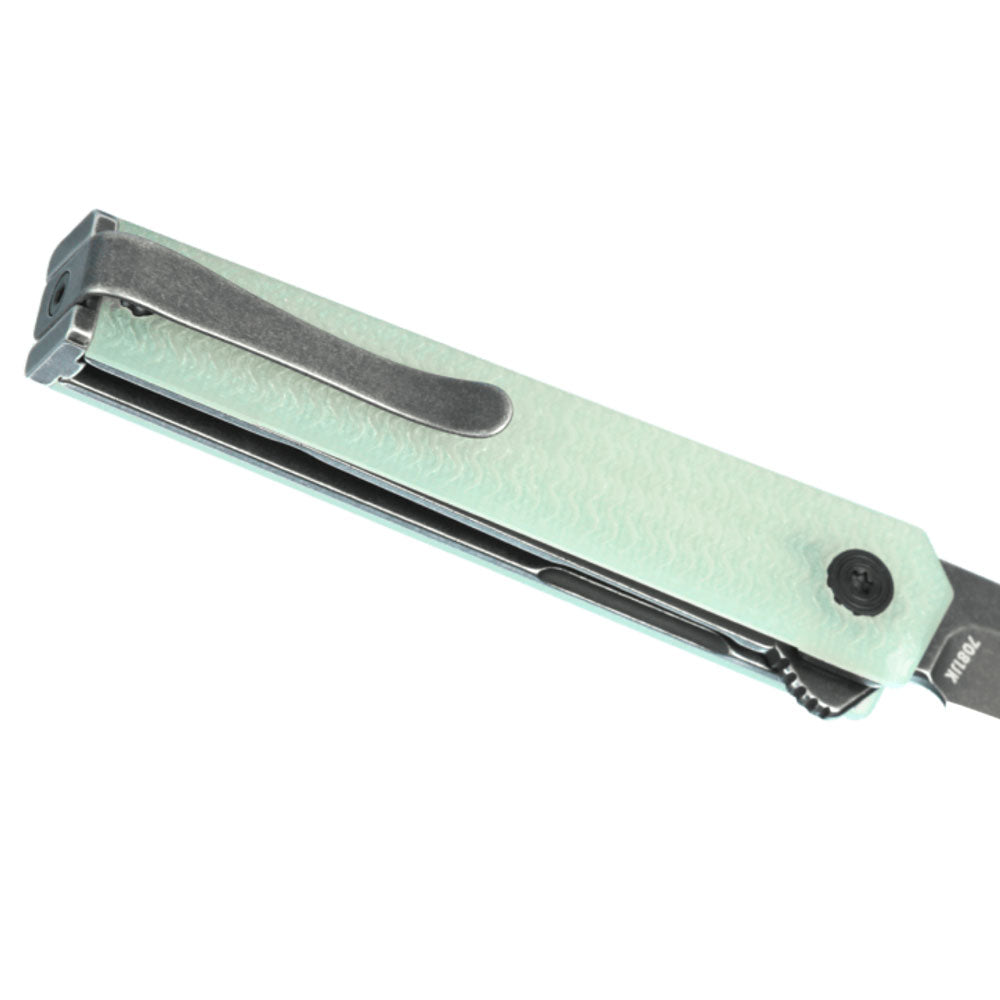 CRKT 7081JK CEO Microflipper Folding Knife (Natural G10 Handle)