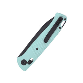 CRKT K430BKP Counterpart Aqua Folding Knife (Aqua GRN Handle)