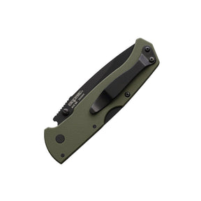 Cold Steel Air Lite Drop Point Black Folding Blade (AUS10A) (OD Green Handle)