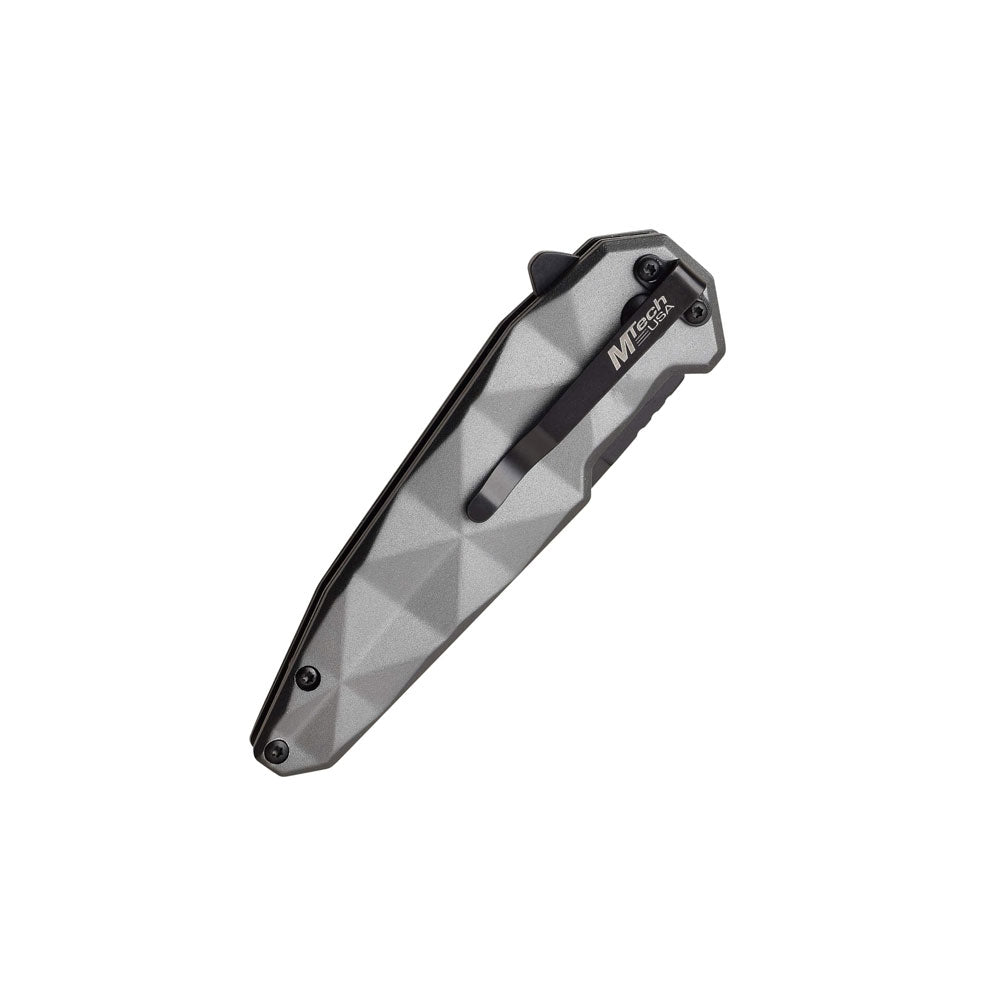 MTech MT1119 Button Lock Folding Blade (Gray Handle)