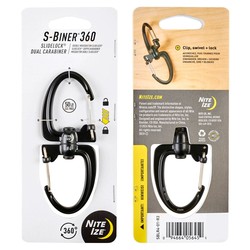 Nite Ize S-Biner 360 SlideLock Dual #4 Carabiner