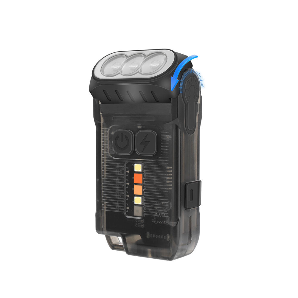 Boruit V15 EDC Rechargeable Flashlight (1200 Lumens) (Black)