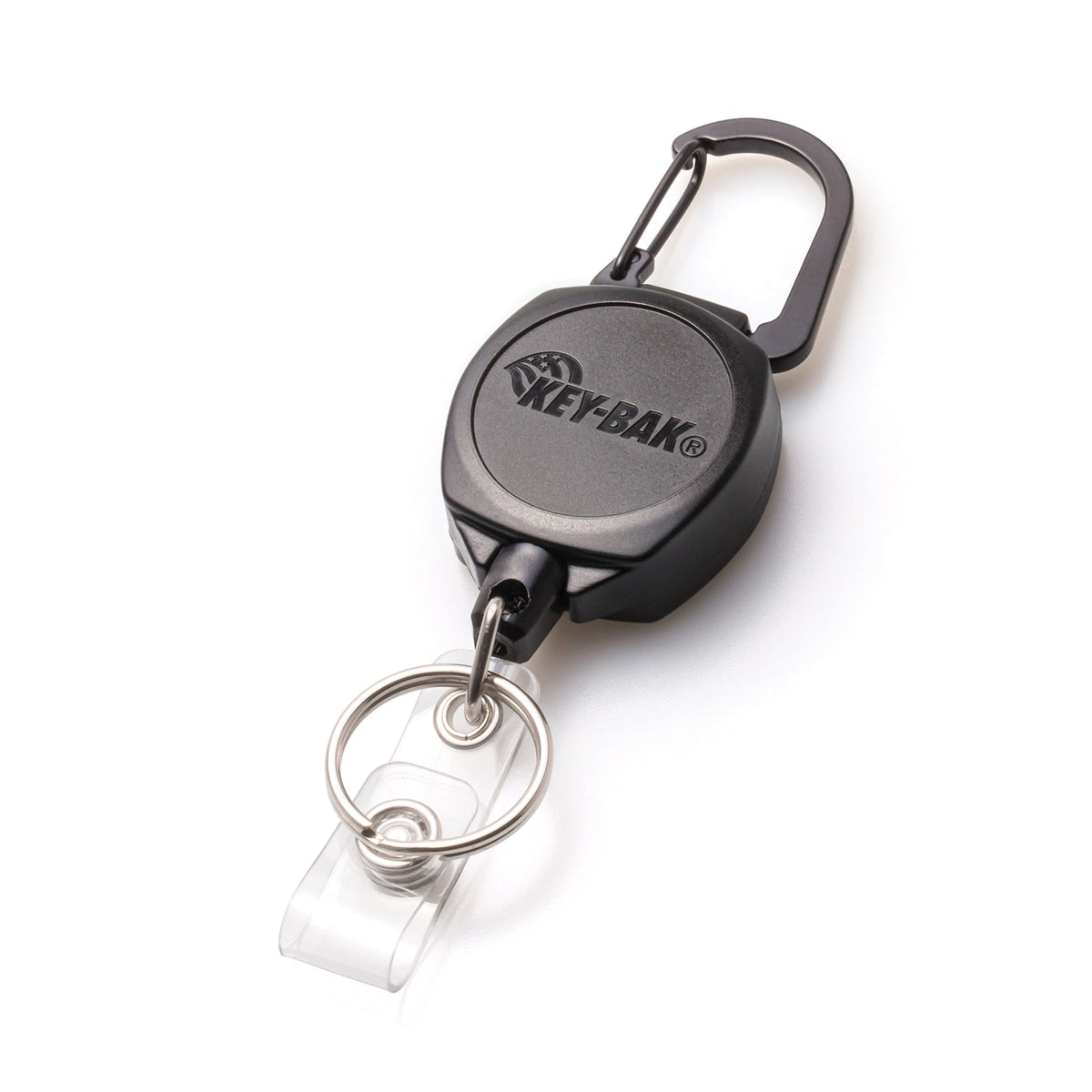 KEY-BAK SIDEKICK Twist-Free Carabiner Retractable Keychain and Badge Reel (Classic)