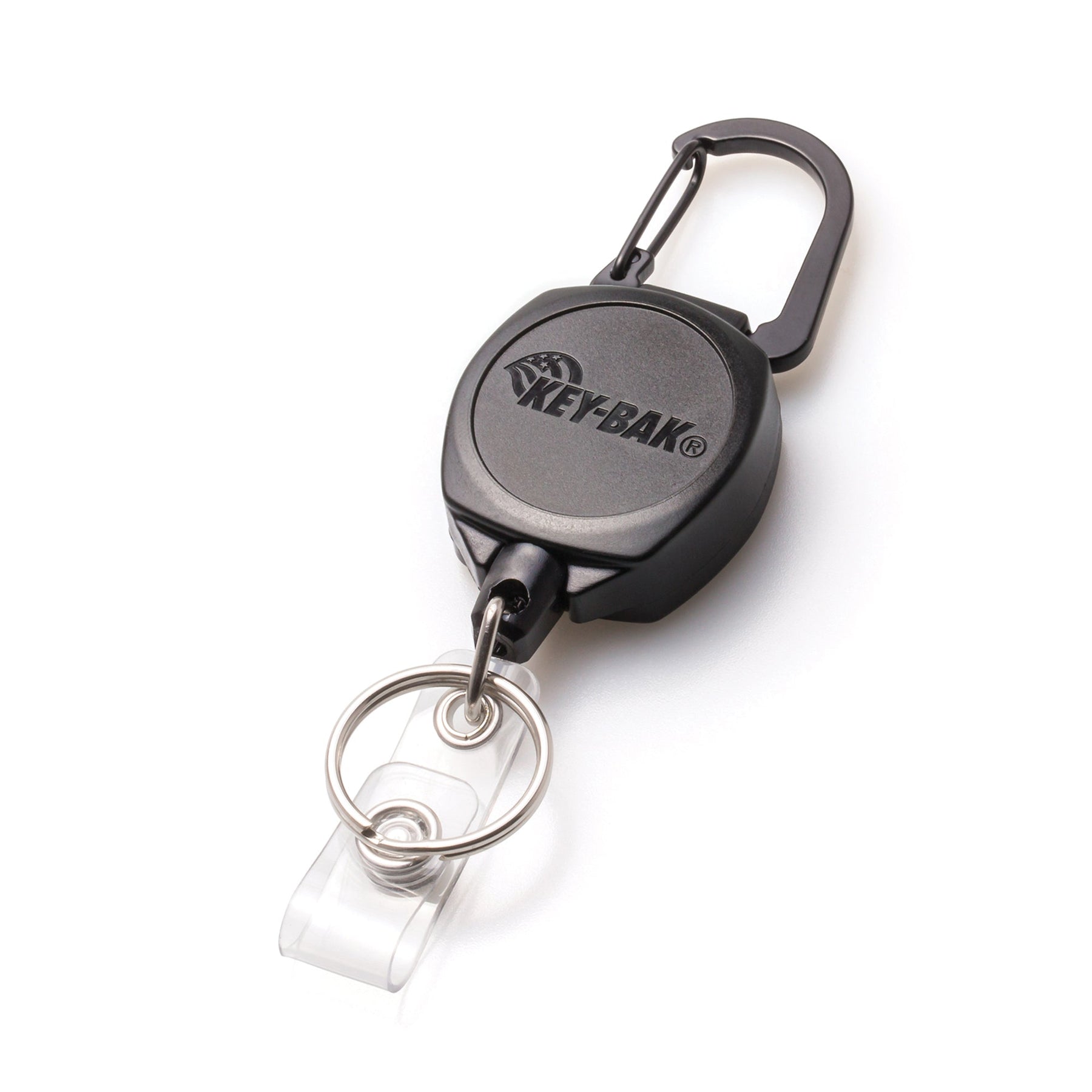 KEY-BAK SIDEKICK Twist-Free Carabiner Retractable Keychain and Badge Reel (Classic)