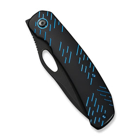 WE KNIFE WE23096B-2 Inmate (Black Titanium Handle with Blue Raindrop)