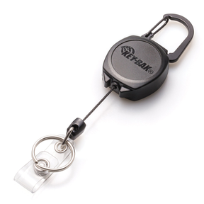 KEY-BAK SIDEKICK Twist-Free Carabiner Retractable Keychain and Badge Reel (Classic)