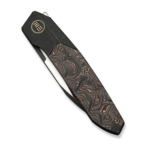 WE KNIFE WE24007-1 Brr15 (Black Ti Handle With Copper Foil CF Inlay)