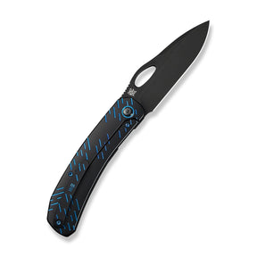 WE KNIFE WE23096B-2 Inmate (Black Titanium Handle with Blue Raindrop)