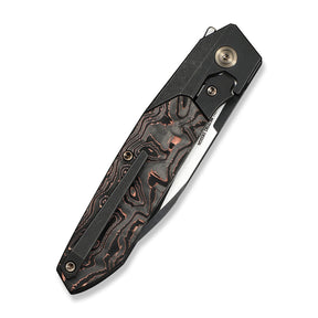 WE KNIFE WE24007-1 Brr15 (Black Ti Handle With Copper Foil CF Inlay)