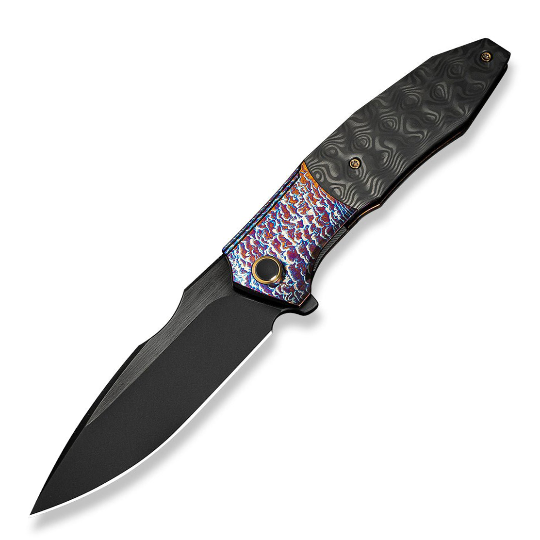 WE KNIFE WE23091-3 Archeozoic (Flamed Bolstered Titanium Handle)