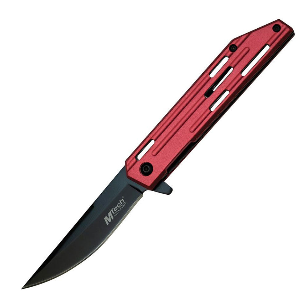MTech MTA1200 Linerlock Assisted Folding Blade (Red Handle)