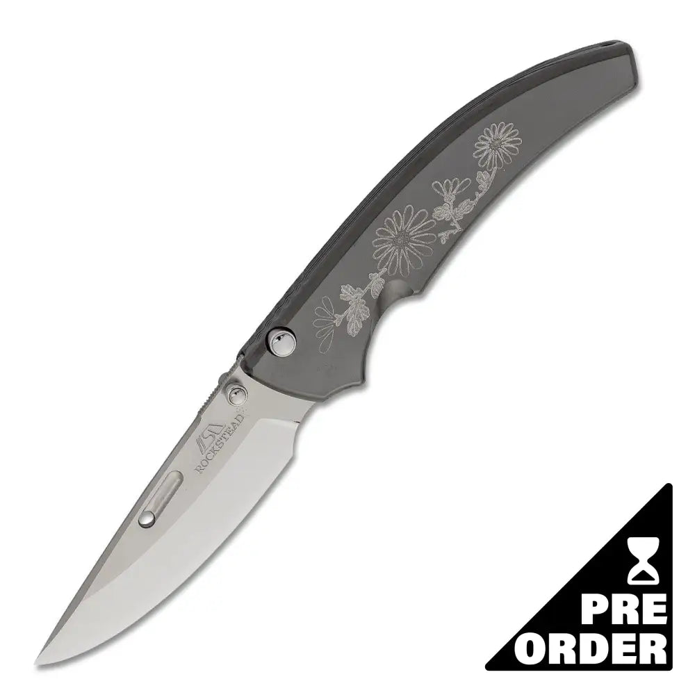 Rockstead Shu-Cb-Zdp Kiku Folding Knife (Dlc Coated Titanium Handle)