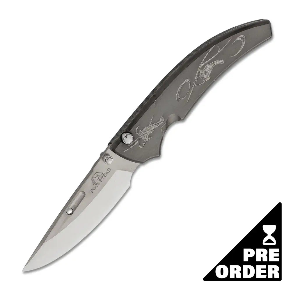 Rockstead Shu-Cb-Zdp Koi Folding Knife (Dlc Coated Titanium Handle)