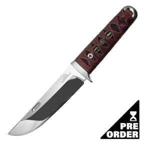 Rockstead Un-Zdp Fixed Blade (Burgundy Azuki Silk Wrapped Handle)