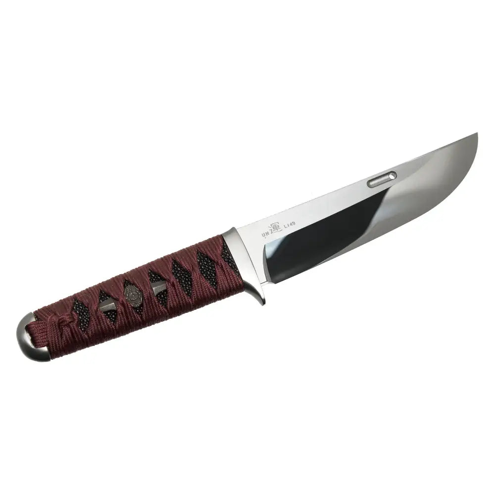 Rockstead Un-Zdp Fixed Blade (Burgundy Azuki Silk Wrapped Handle)