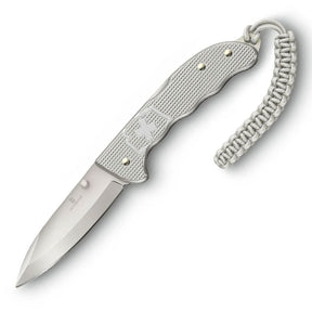 Victorinox Evoke Alox Silver Back Lock Folding Knife 0.9415.D26