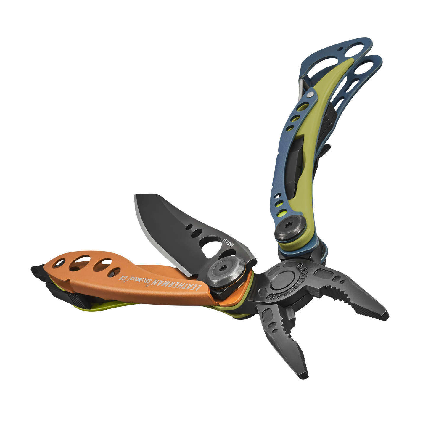 Leatherman Skeletool CX Multitool Aurora open showing pliers and blade