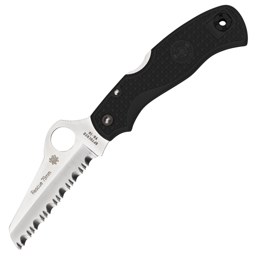 Spyderco C45SBK Rescue 79mm (Black) - Thomas Tools
