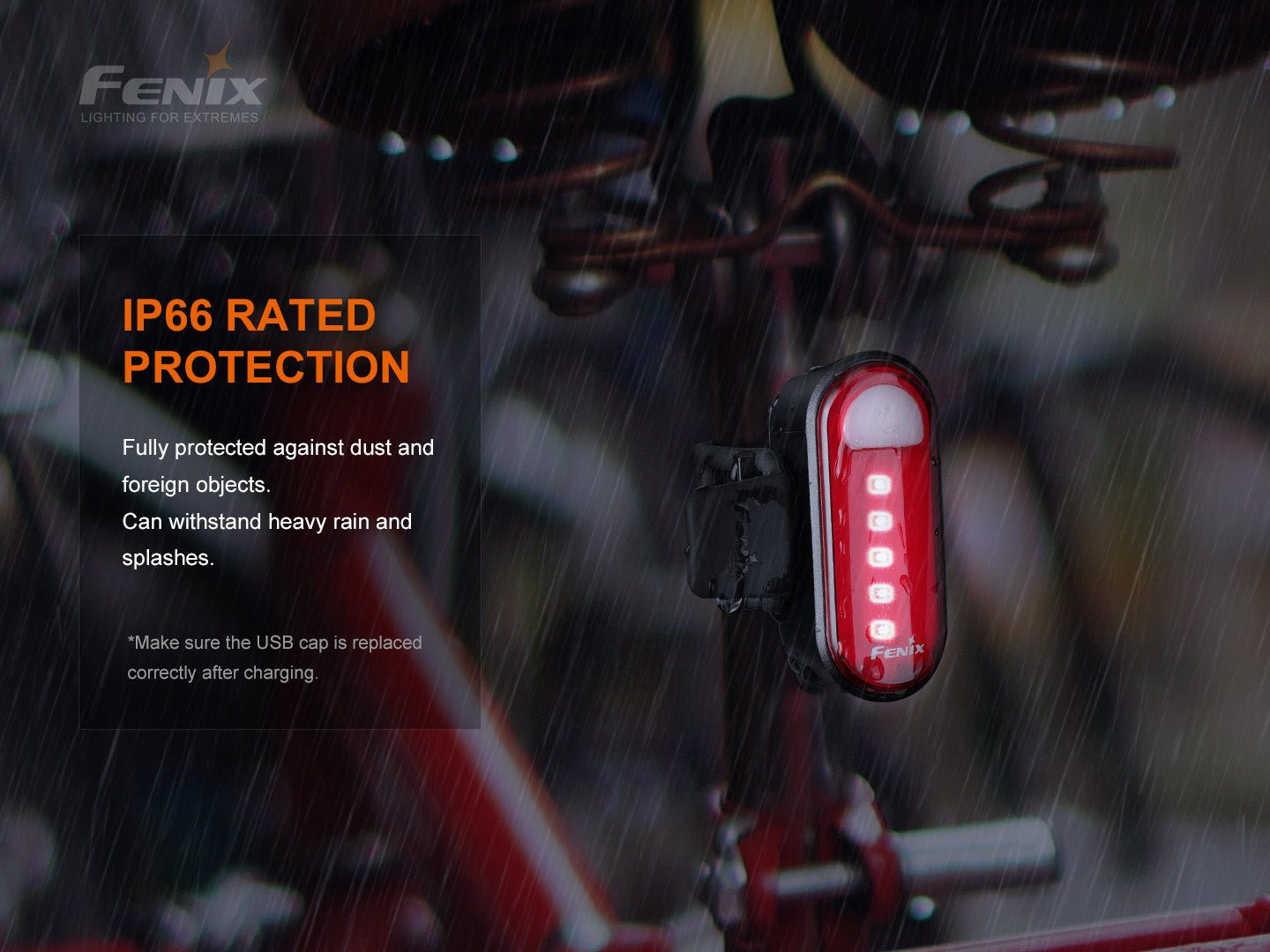 Fenix BC05R V2.0 Rechargeable Bicycle Tail Light (15 Lumens)