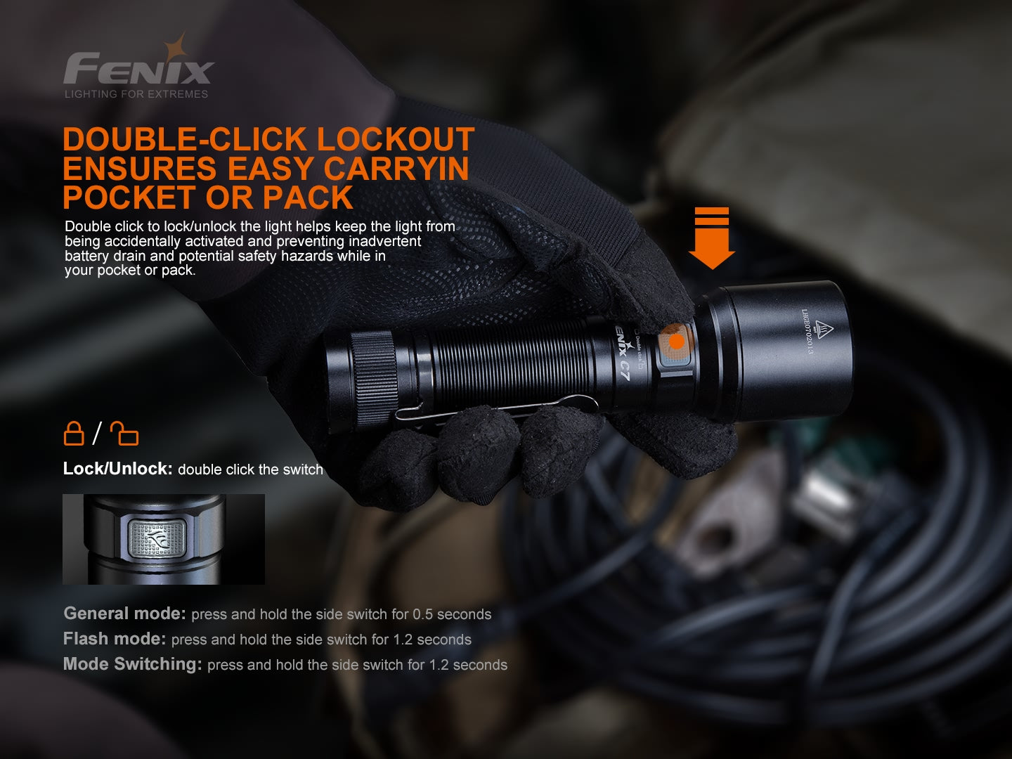 Fenix C7 Rechargeable Work Flashlight (3000 Lumens)