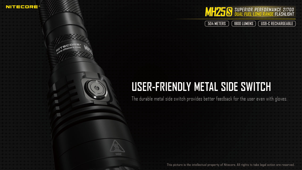 Nitecore MH25S Rechargeable Flashlight (1800 Lumens)