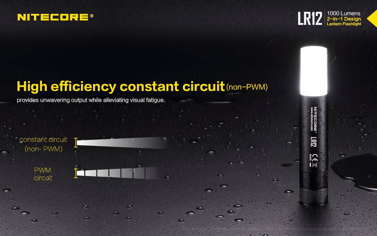 Nitecore LR12 2in1 Lantern Flashlight (1000 Lumens) - Thomas Tools