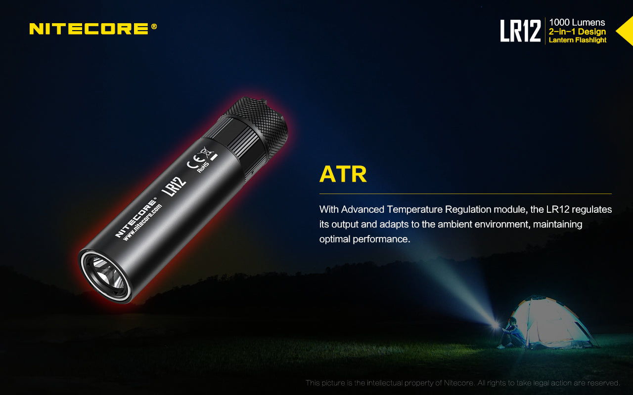 Nitecore LR12 2in1 Lantern Flashlight (1000 Lumens) - Thomas Tools