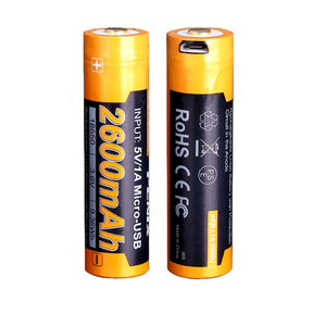 Fenix Battery 18650 ARB-L18-2600U Micro-USB Li-ion Rechargeable - Thomas Tools