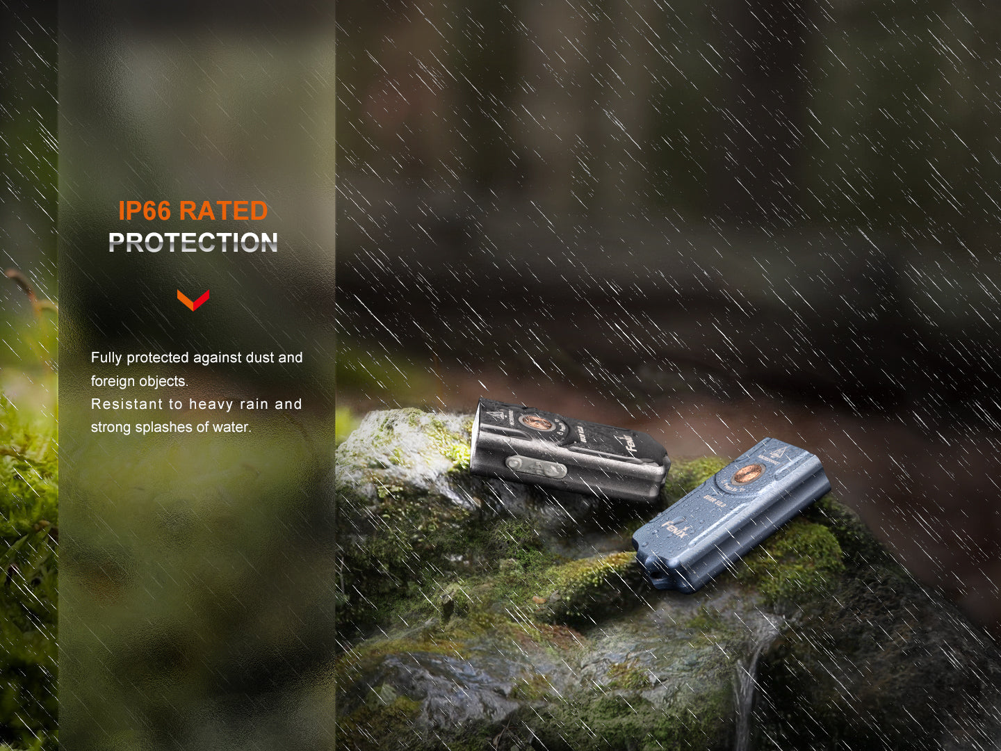 Fenix E03R V2.0 Rechargeable Keychain Flashlight (Gunmetal Grey) (500 Lumens)