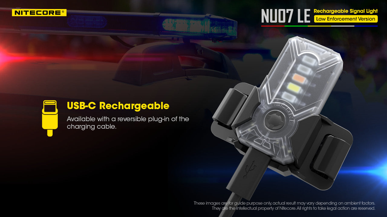 Nitecore NU07LE Mini Helmet Signal Safety Light (15 Lumens)