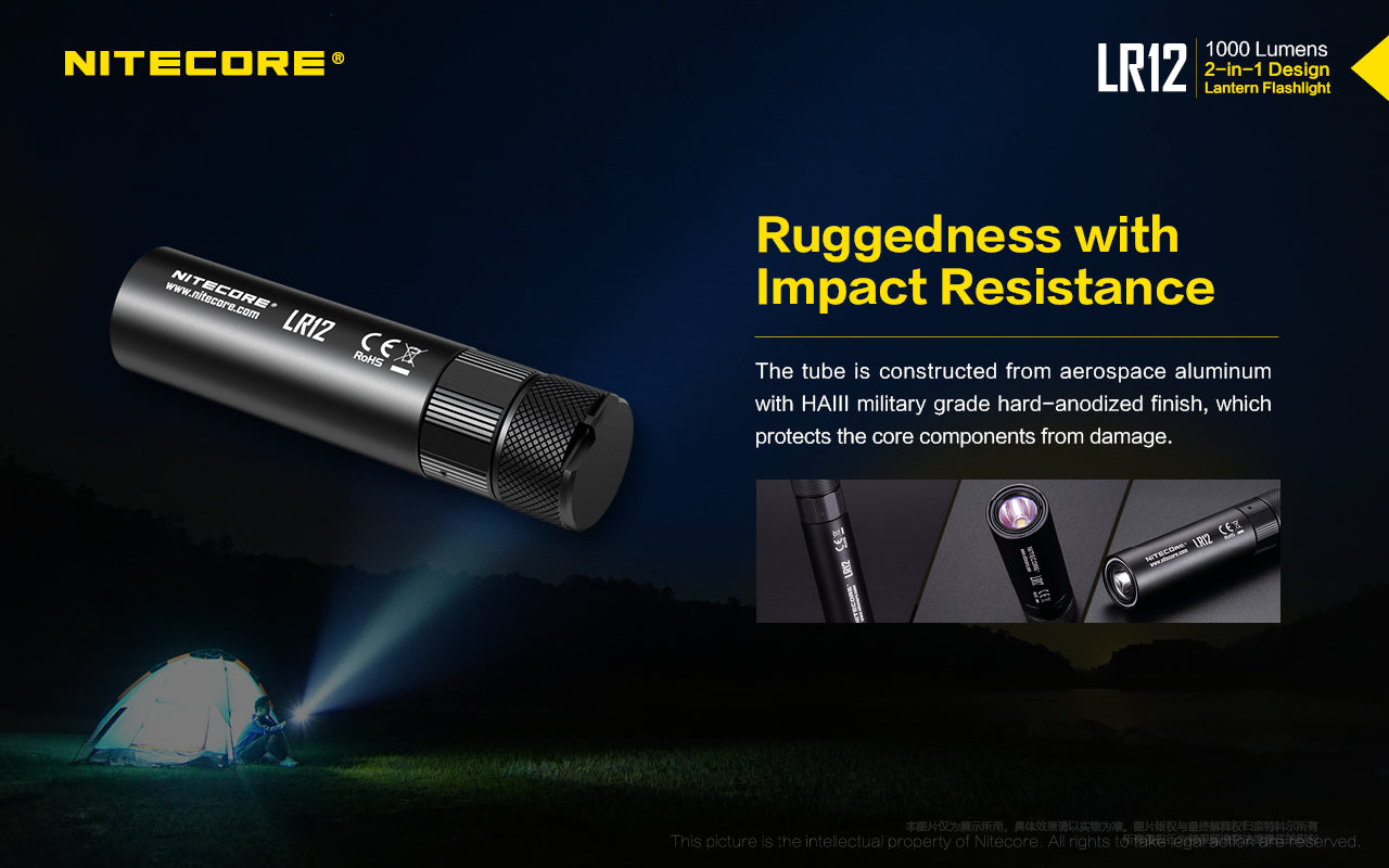 Nitecore LR12 2in1 Lantern Flashlight (1000 Lumens) - Thomas Tools