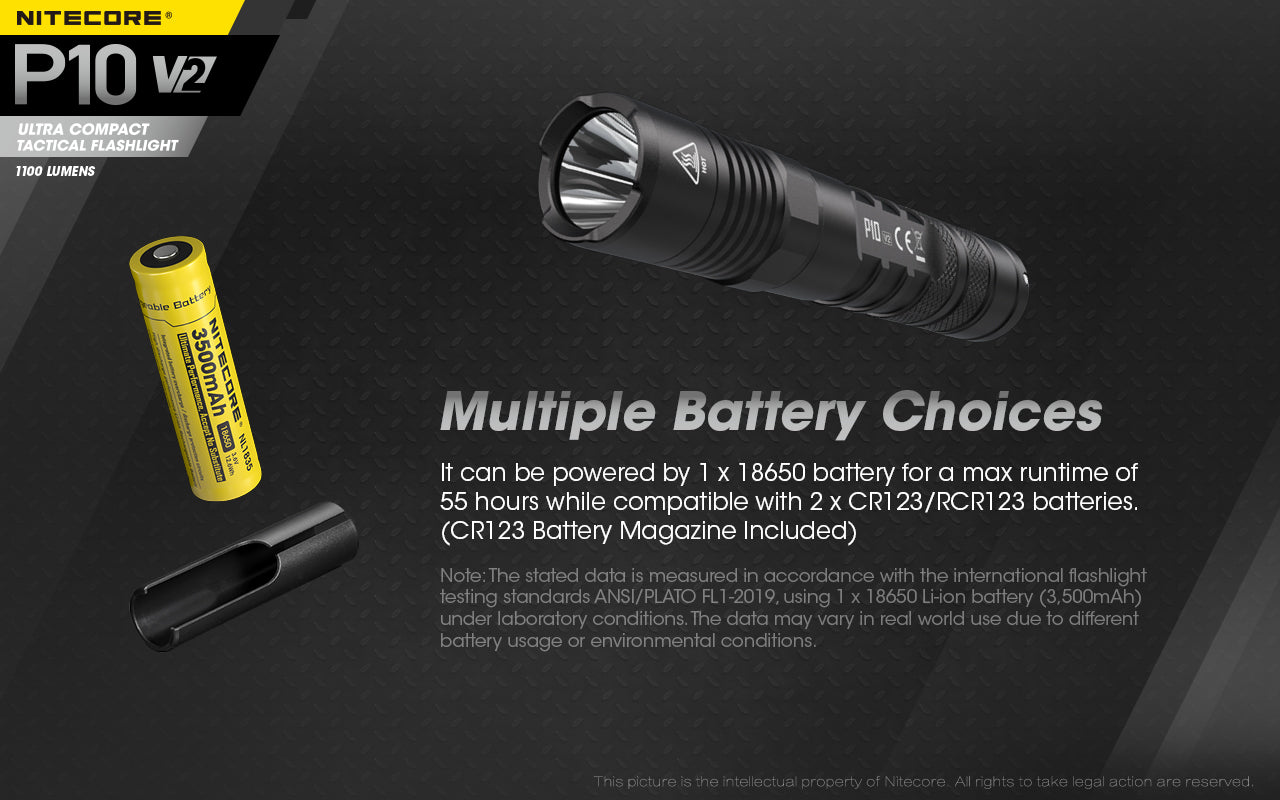 Nitecore P10 V2 LED Flashlight (1100 Lumens)