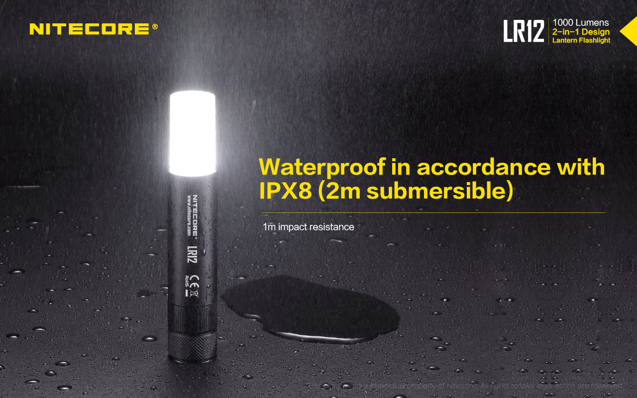 Nitecore LR12 2in1 Lantern Flashlight (1000 Lumens) - Thomas Tools