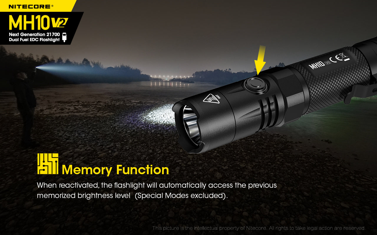 Nitecore MH10 V2 Rechargeable LED Flashlight (1200 Lumens)