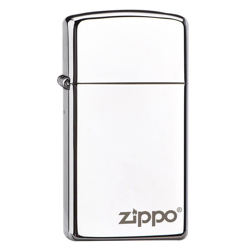 Zippo Slim 1610ZL High Polished Chrome™ Zippo Logo Lighter
