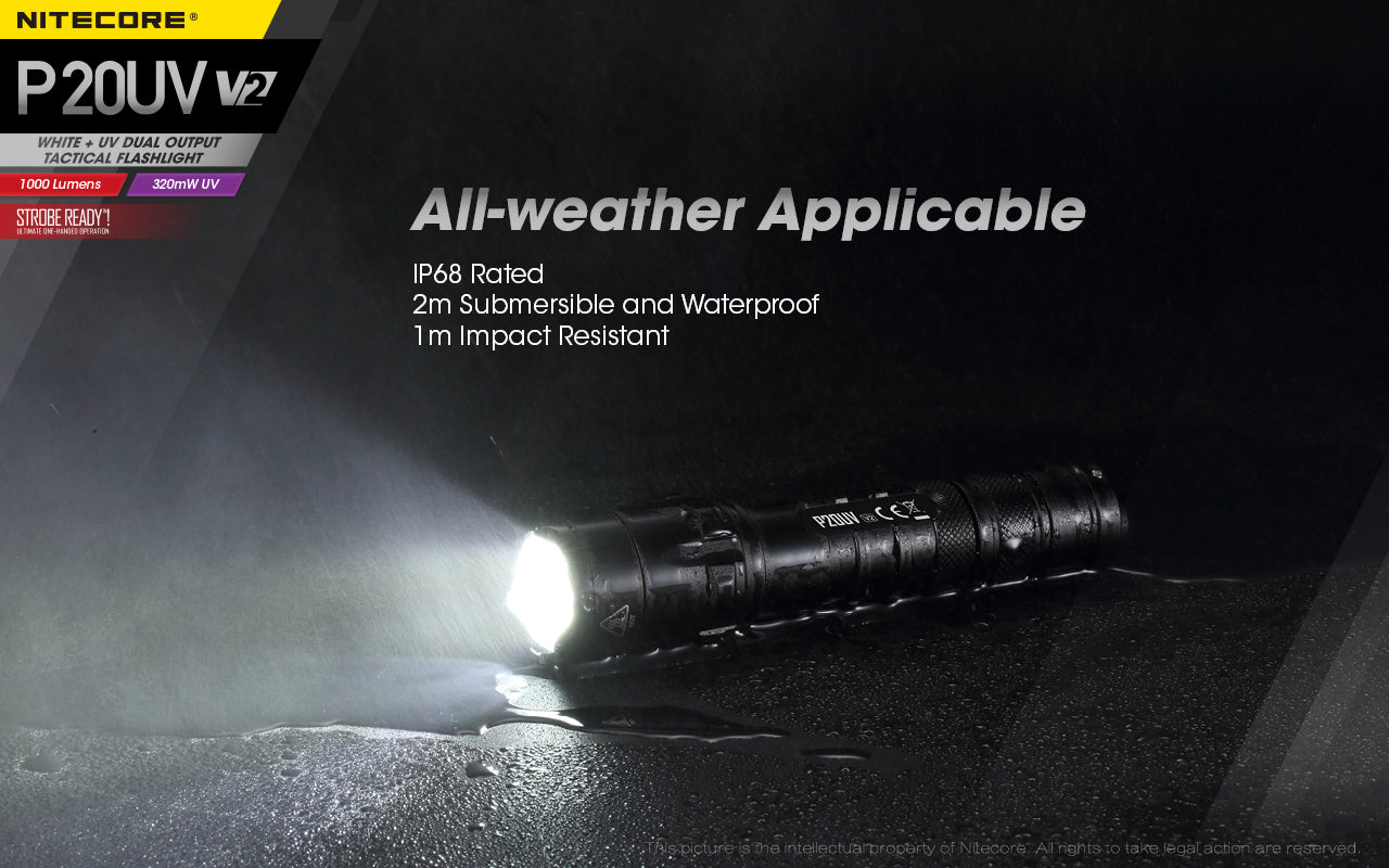 Nitecore P20UV V2 Flashlight (1000 Lumens)