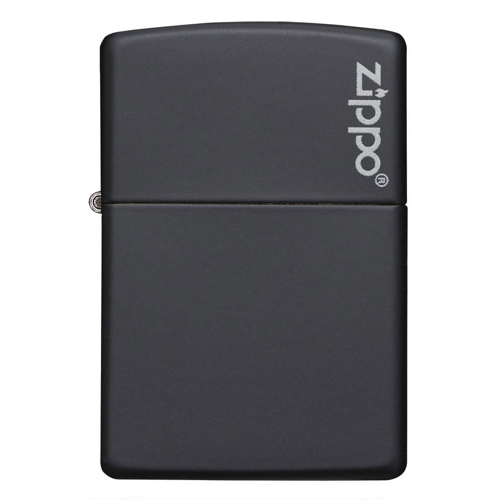 Zippo Matte Logo 218ZL Classic Black Lighter