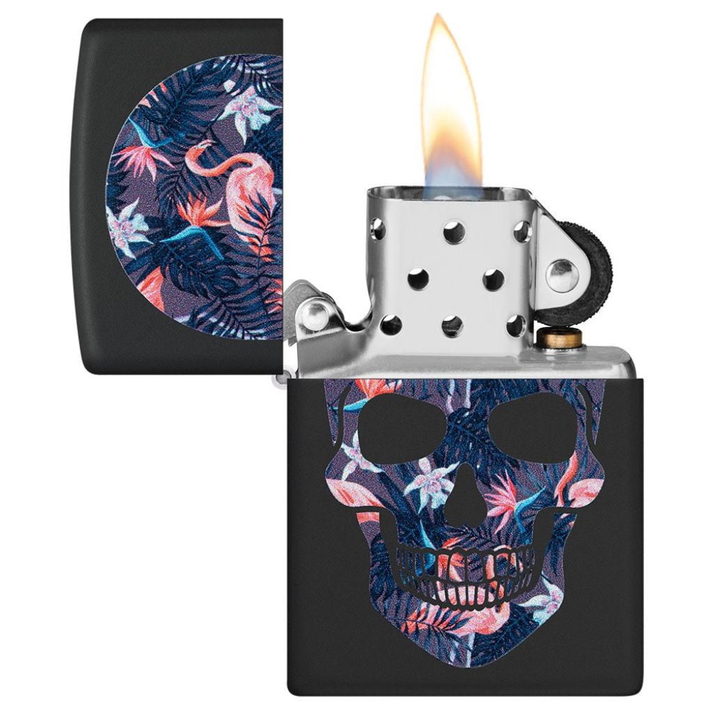 Zippo Skull 49771 Flamingo Skull Lighter