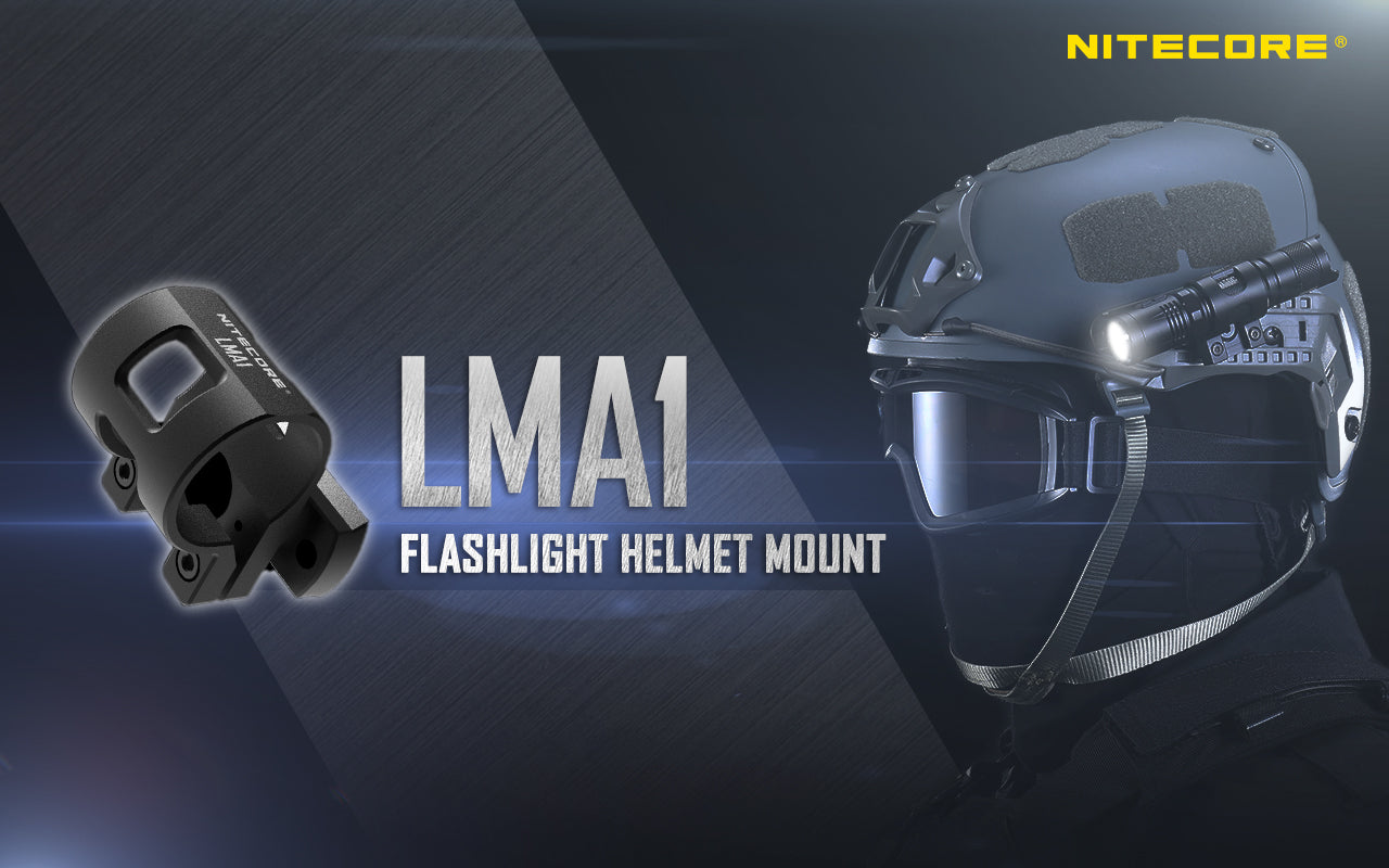 Nitecore Accessory LMA1 Flashlight Helmet Mount