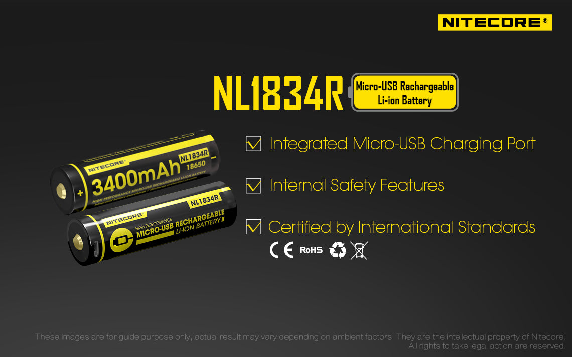 Nitecore Battery 18650 NL1834R